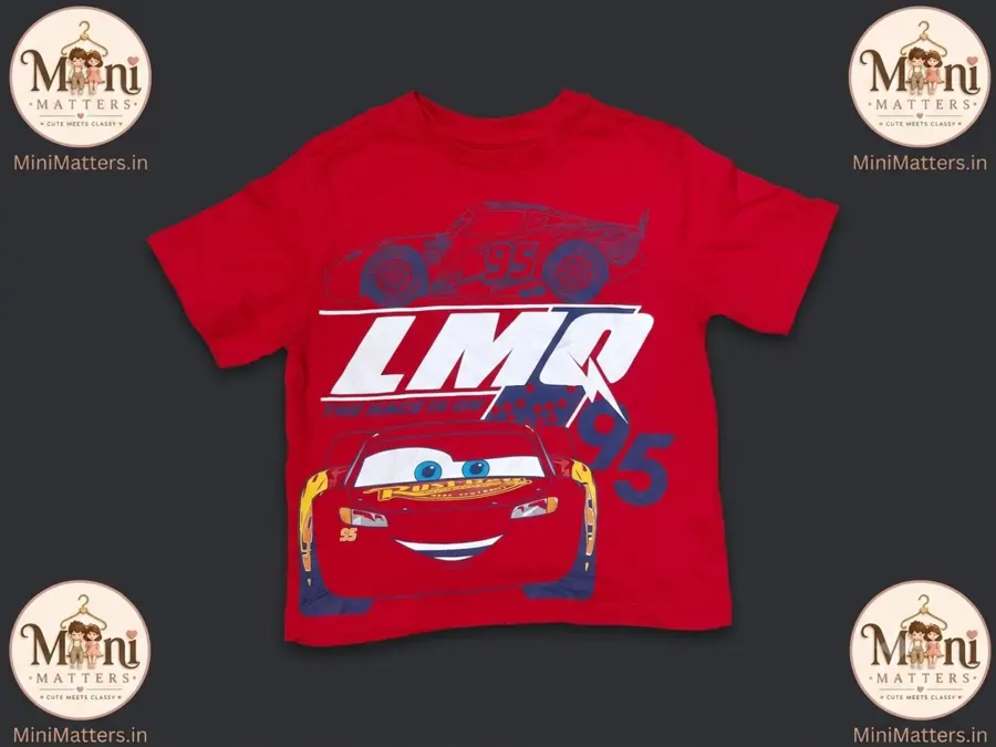 Disney Cars Lightning McQueen LMQ 95 red kids t-shirt